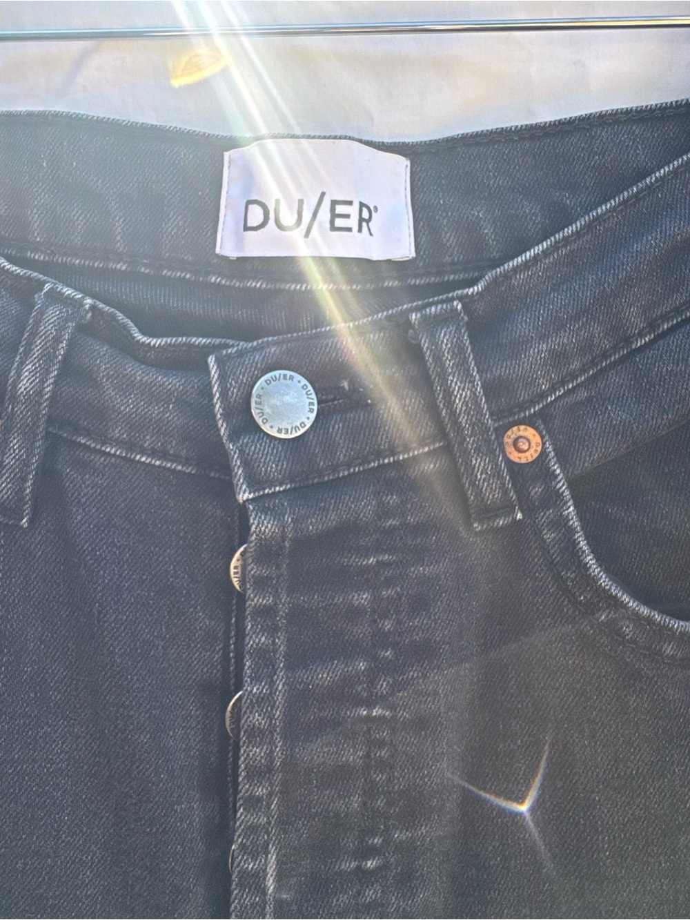 DUER Midweight Denim High Rise Arc - Picture 4 of 8